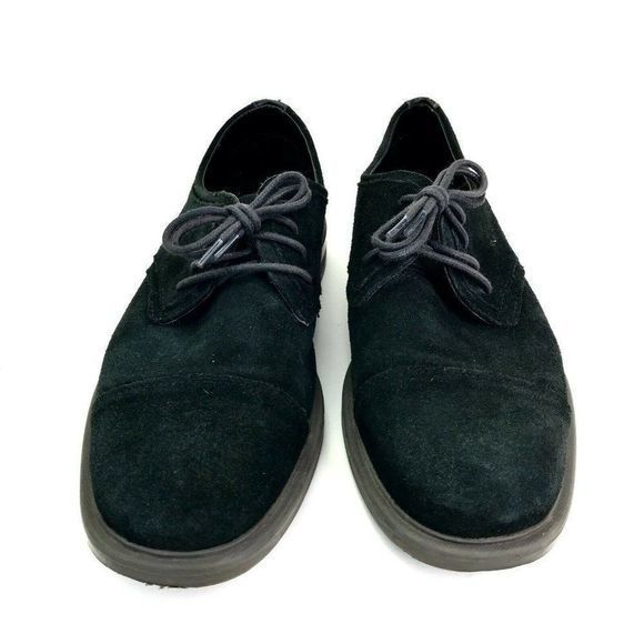 Calvin Klein Upton Men's US 9.5 Black Suede Stitch Oxfords shoes Cap Toe 34F0582 - Picture 3 of 10